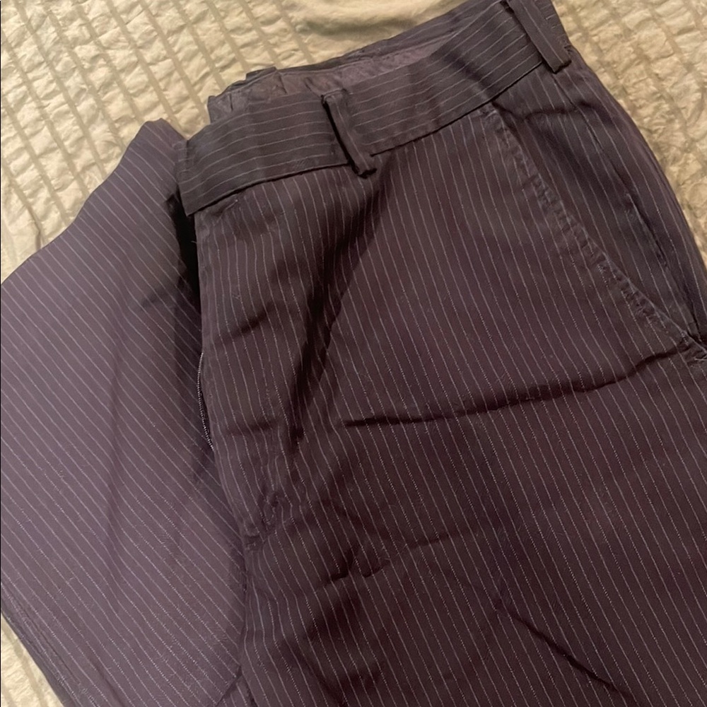 Black/blue Pinstripe Dress Pants